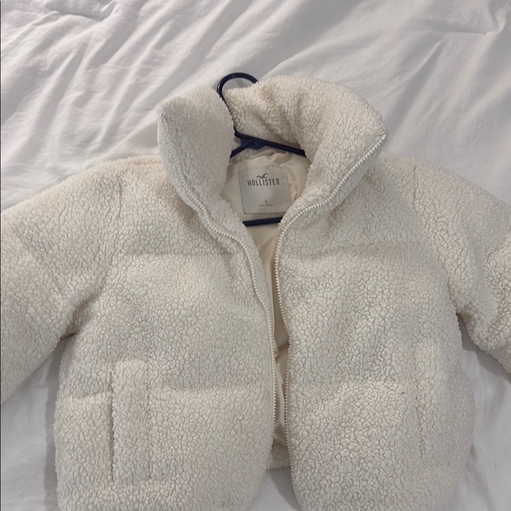 Hollister  White Sherpa Jacket